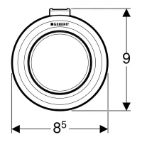 Geberit comando a distanza tipo 01 pneumatico, per risciacquo ad una quantità, pulsante esterno, colore bianco 116.046.11.1