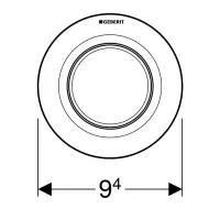 Geberit comando a distanza tipo 01 pneumatico, per risciacquo ad una quantità, per cassetta di risciacquo da incasso sigma 8 cm, pulsante da incasso, colore bianco 116.041.11.1