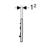 SIGMA30 placca di comando per risciacquo a due quantità, placca e tasti colore bianco, profili design e telaio finitura cromo 115.883.KJ.1