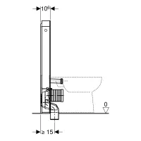 Geberit MONOLITH modulo sanitario per WC a pavimento H.101 cm, colore nero finitura vetro lucido 131.002.SJ.5