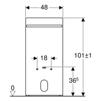 Geberit MONOLITH modulo sanitario per bidet H.101 cm, con portasalviette, colore nero finitura vetro lucido 131.030.SJ.5