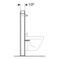 Geberit MONOLITH modulo sanitario per bidet H.101 cm, con portasalviette, colore nero finitura vetro lucido 131.030.SJ.5