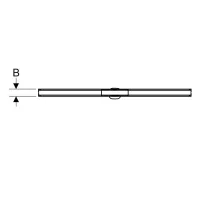 Geberit canaletta per doccia a pavimento finitura telaio acciaio inox e superficie elettrolucidata in acciaio inox spazzolato 154.456.KS.1