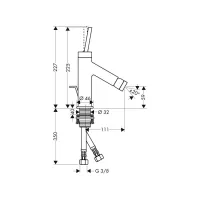 Miscelatore bidet Hansgrohe Axor Starck 10211000