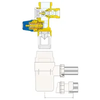 Gruppo di sicurezza per scaldacqua ad accumulo, con intercettazione e valvola di ritegno controllabile. Misura 3/4" 526152