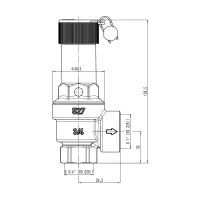 Valvola di sicurezza certificata e tarata a banco INAIL (Ex ISPESL). Dotata di fail safe (sicurezza positiva). Completa di verbale di taratura. Misura 3/4" x 1" STD 6bar 527560