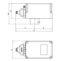 Servocomando 24 V (AC) per valvole di zona a sfera serie 6470, 6480 e 6489. Con microinterruttore ausiliario. 646004