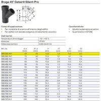 Braga 45° Geberit Silent-Pro ø50 x 50 mm 393.232.14.1