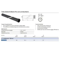 Geberit Silent-Pro tubo a 1 bicchiere ø90 mm L. 150 mm 393.405.14.1