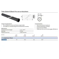 Geberit Silent-Pro tubo a 1 bicchiere ø75 mm L. 250 mm 393.301.14.1