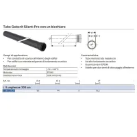 Geberit Silent-Pro tubo a 1 bicchiere ø50 mm L. 2000 mm 393.206.14.1