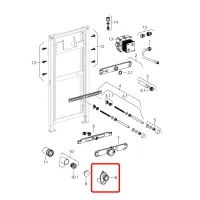 Geberit sifone per orinatoi, scarico orizzontale colore bianco 152.950.11.1