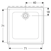 Geberit 45 piatto doccia quadrato 80x80 cm, colore bianco finitura lucido 550.048.00.1