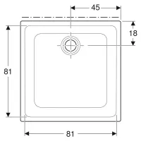 Geberit 45 piatto doccia quadrato 90x90 cm, colore bianco finitura lucido 550.049.00.1