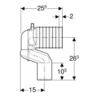 Geberit MONOLITH kit curva a P per wc a pavimento 131.081.11.1