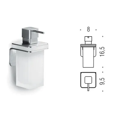 Colombo Design OVER dispenser sapone liquido, finitura satinato (fissaggio biadesivo) B93280SS-VAN