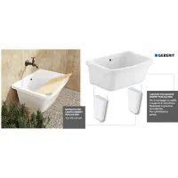 Geberit PUBLICA supporto per lavatoio Iseo, colore bianco finitura lucido 500.910.00.1