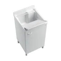 Lavatoio da interno 45x50 cm ad 1 anta (apertura a destra) con asse in termoplastico bianco 7006PRIMA