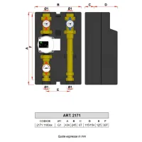 2171 - Gruppo di rilancio diretto - circolatore elettronico 1-8 m - interasse circolatore 180 mm 2171 1180EA