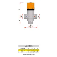 3954 - Miscelatore termostatico con attacchi maschio - Misura 3/4" 3954 34