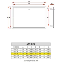 7152 - Telaio in lamiera verniciata completo di sportello - Misura 800x450x110 mm 7152 80