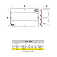 7410 - Cassetta di ispezione in plastica "TUTTO" - Misura 900x410x100 mm 7410 90