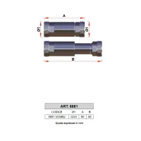 8881 - SIMPLYFAR - Raccordo allungabile cromato adatto come giunto di riparazione - estensione 66-95 mm - misura 3/4" 8881 3034EU