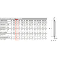 Ardesia radiatore tubolare 4 colonne 10 elementi h.400 - colore bianco RAL9016 - completo di tappo cieco e riduzioni da 1/2" 3541700086337