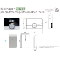 Baxi MAGO Cronotermostato modulante con Wi-Fi integrato + kit adattatore GTW16 (OpenTherm e ON/OFF) 7652303