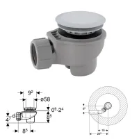 Sifone doccia ribassato diametro 60 mm 150.689.21.1