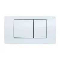 Geberit placca di comando twinline 30 per risciacquo a due quantità, colore bianco/cromo lucido 115.899.KJ.1