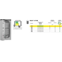 Bollitore verticale BOLLY 2 ST WB da 150 litri per produzione di A.C.S. con 2 scambiatori fissi 3135162321201