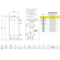 GC 20 VT serbatoio accumulatore verticale ø400 acqua refrigerata 100 litri 3001162131101