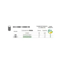 ECO COMBI 1 DOMUS VB 300 serbatoio termoaccumulatore da 300 litri per acqua di riscaldamento con scambiatore corrugato in acciaio Inox 316L per ACS 3270162316022