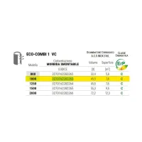 ECO COMBI 1 VC 1000 serbatoio termoaccumulatore da 1000 litri per acqua di riscaldamento con scambiatore corrugato in acciaio Inox 316L per ACS 3270162282263