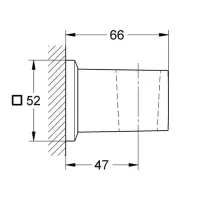 Grohe Allure Brilliant supporto a muro per manopola doccia - Allure Brilliant Supporto doccia a muro fisso in metallo 27706000