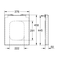 Grohe 39488000 Cube Ceramic sedile per wc con chiusura ammortizzata cm. 38 x 46 - bianco 39488000