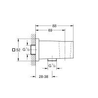 Grohe Euphoria Cube raccordo erogatore finitura cromo 26370000