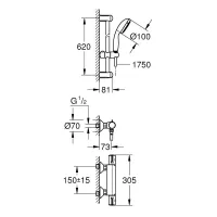 Grohtherm 800 Miscelatore termostatico per doccia 34565001