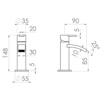 Iko Miscelatore bidet con scarico - nichel spazzolato IKO14S 8