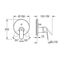 Eurosmart Cosmopolitan miscelatore monocomando a 2 vie con deviatore 24045000